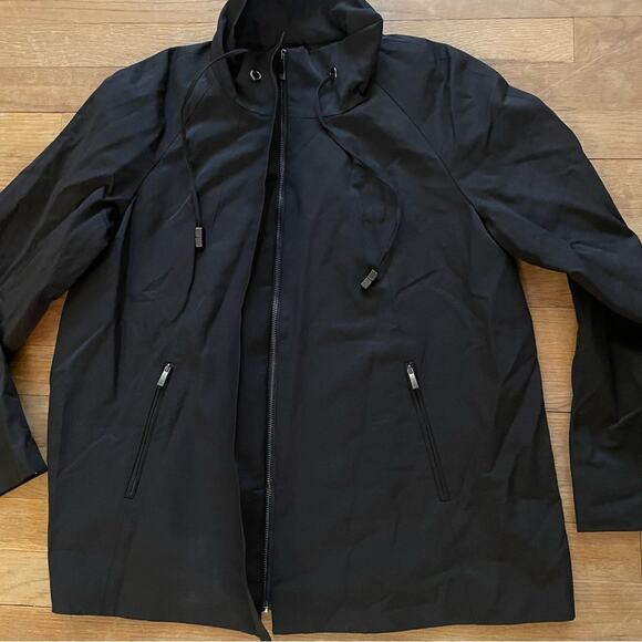 Dennis By Dennis Basso black zip up fall autumn spring jacket size XS b5 - Picture 4 of 6